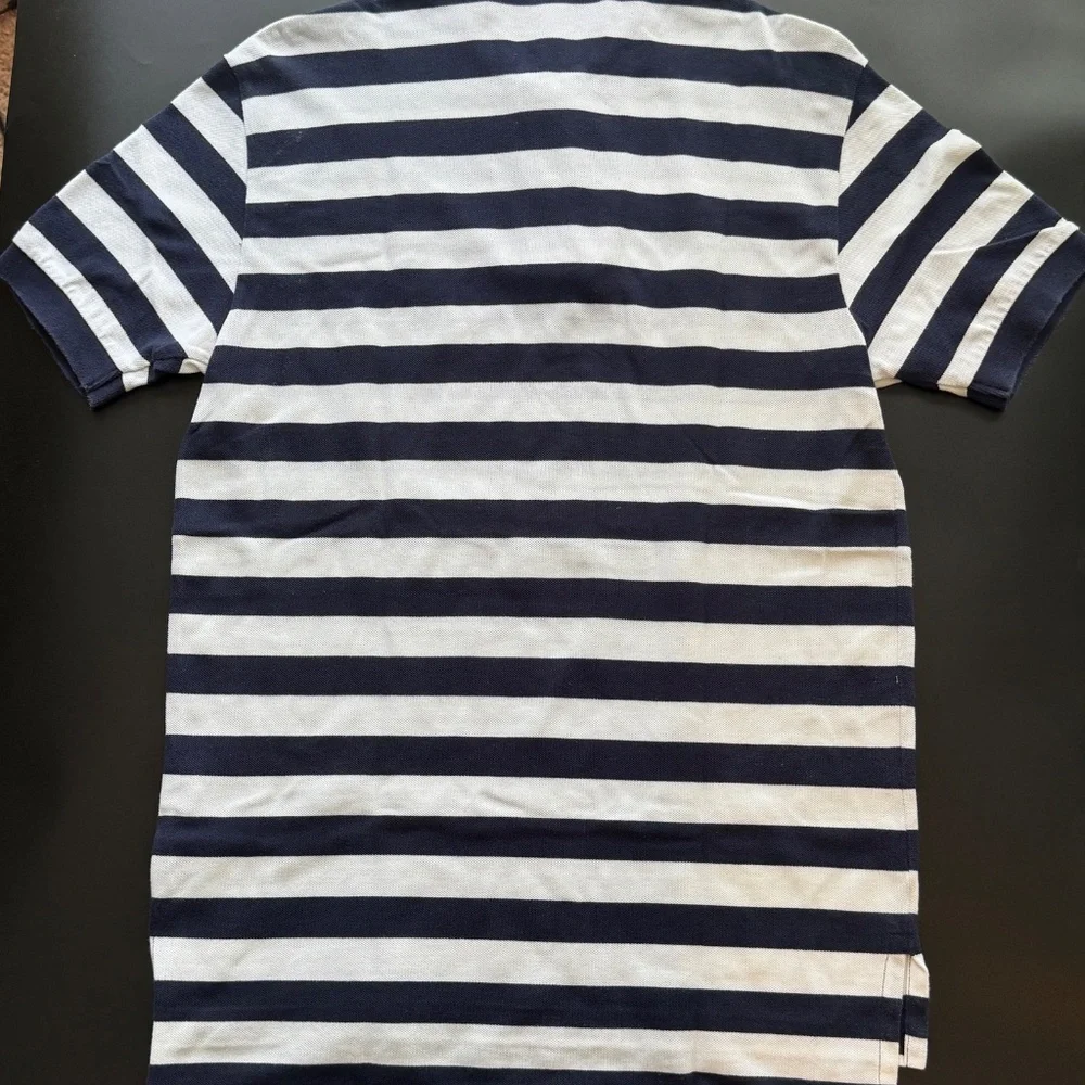 POLO Ralph Lauren Polo Shirt Mens Medium Striped Short Sleeve‎ Cotton